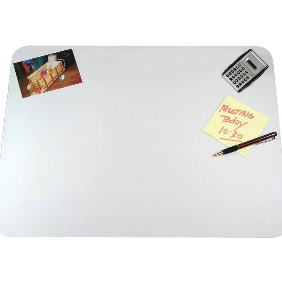 Artistic Krystal Antimicrobial Desk Pad - Rectangular - 36" Width x 20" Depth - Vinyl - Clear