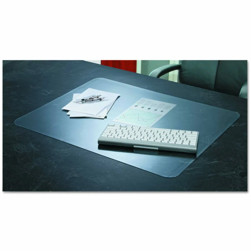 Artistic KrystalView Desk Pad With Antimicrobial Protection, 36" x 20", Clear