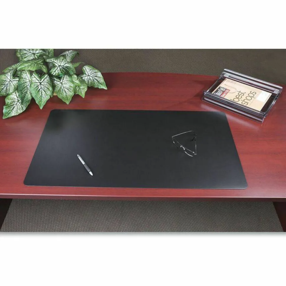 Artistic Rhinolin II Desk Pad, Antimicrobial Product Protection, 24" x 17", Black