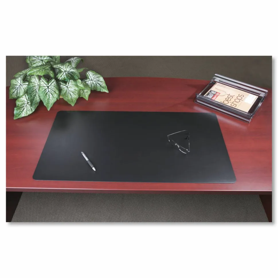 Artistic Rhinolin II Desk Pad, Antimicrobial Product Protection, 24" x 17", Black