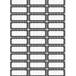 Ashley Dry Erase Black/White Dots Nameplate Magnets - Magnetic - Dotted - Die-cut, Write on/Wipe off - Black, White - 1 Pack
