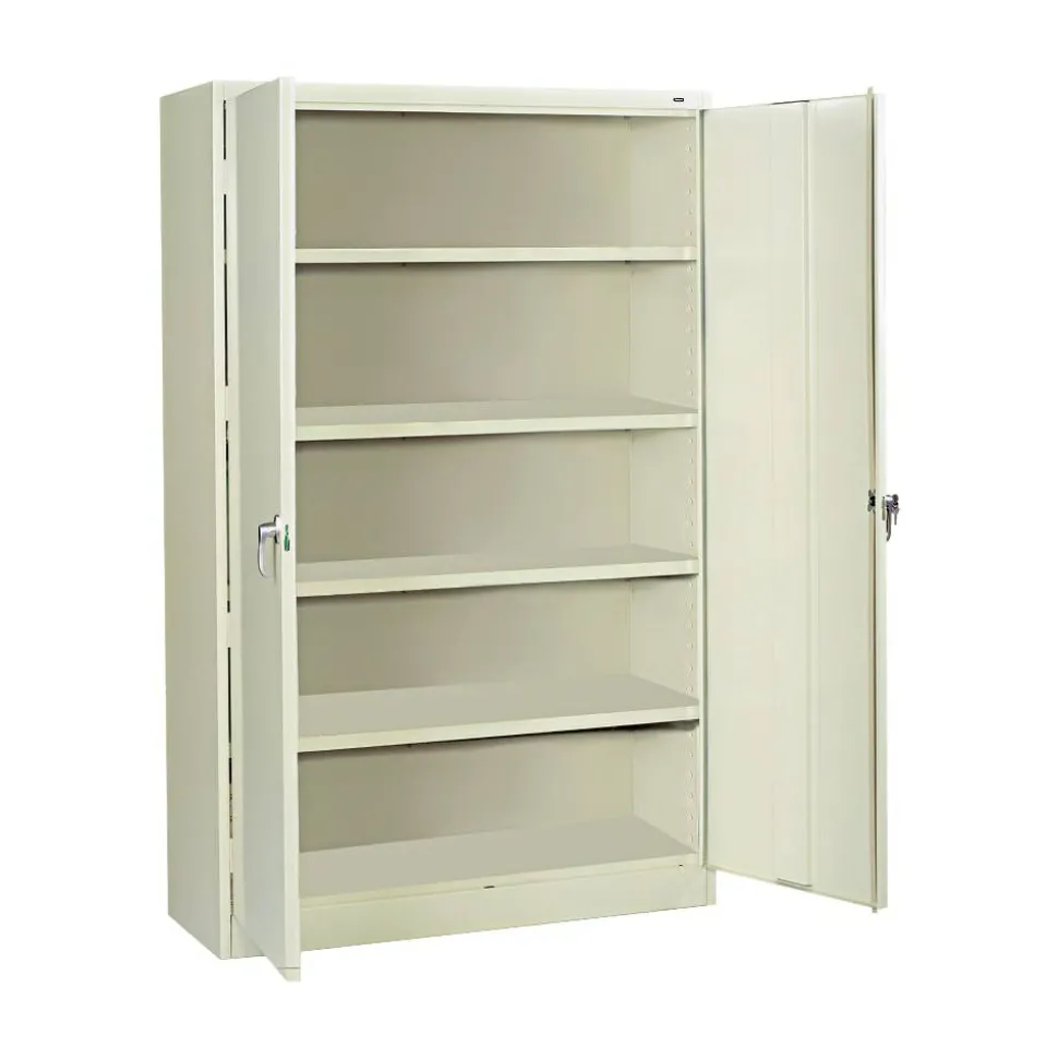 Assembled Jumbo Steel Storage Cabinet, 48w x 24d x 78h, Putty