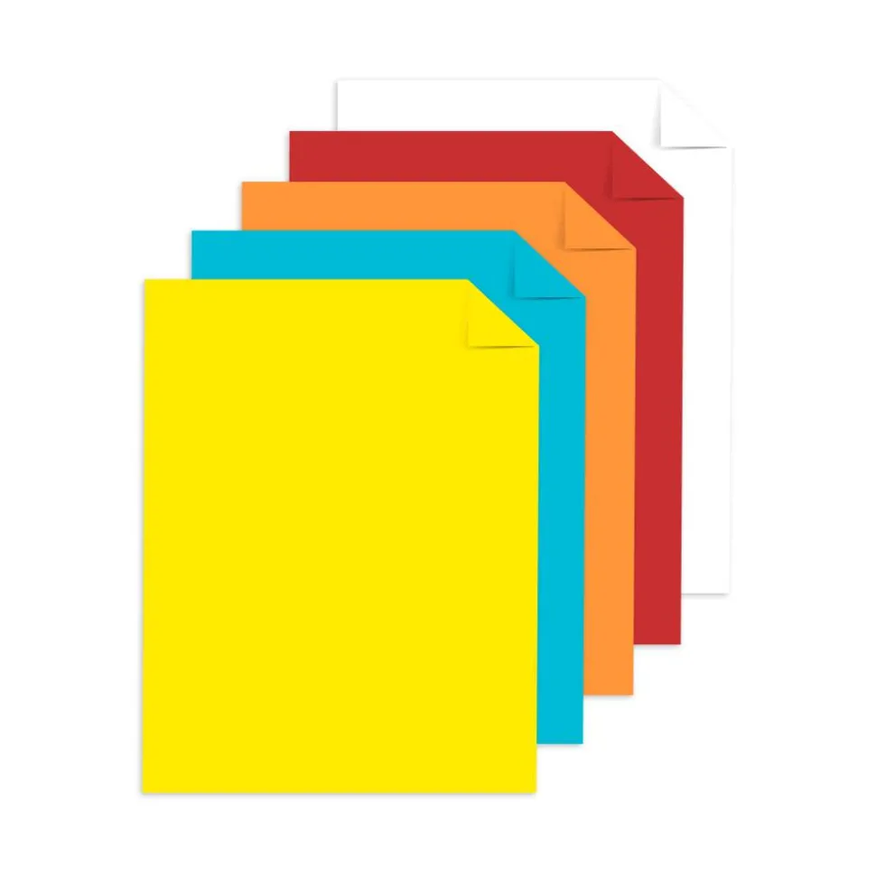 Astrobrights Cardstock, Assorted Colors, Letter (8-1/2" x 11"), 65 Lb, 250 Sheets Per Ream, Case Of 5 Reams