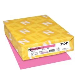 Astrobrights Color Card Stock, Pulsar Pink, Letter (8.5" x 11"), 65 Lb, Pack Of 250