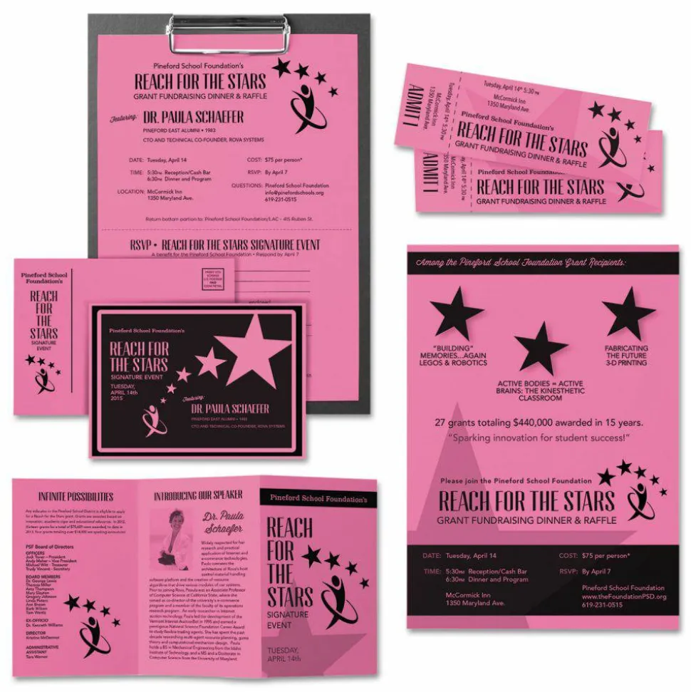Astrobrights Color Card Stock, Pulsar Pink, Letter (8.5" x 11"), 65 Lb, Pack Of 250