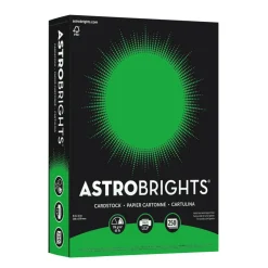 Astrobrights Color Card Stock, Gamma Green, Letter (8.5" x 11"), 65 Lb, 30% Recycled, FSC Certified, Pack Of 250