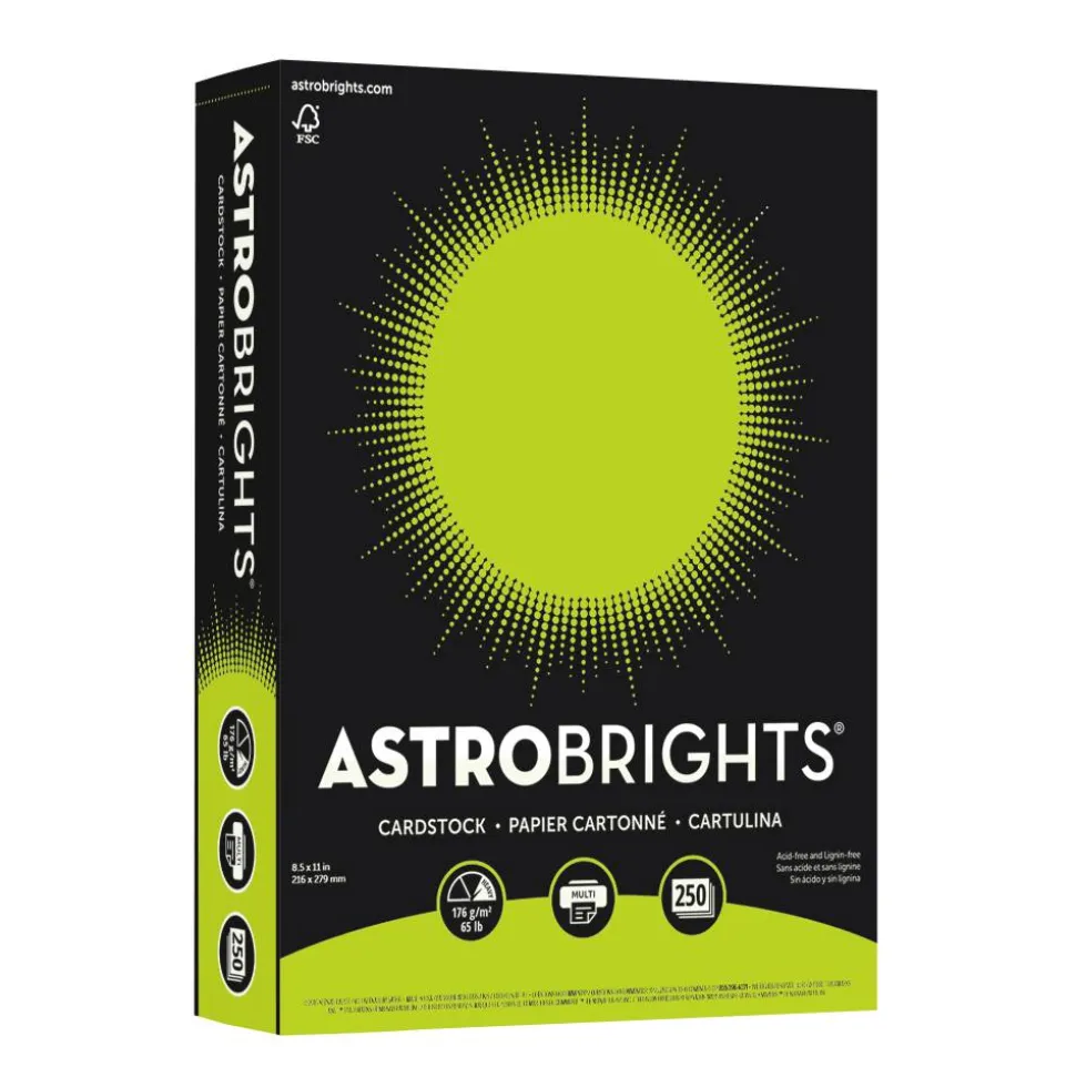Astrobrights Color Card Stock, Terra Green, Letter (8.5" x 11"), 65 Lb, Pack Of 250