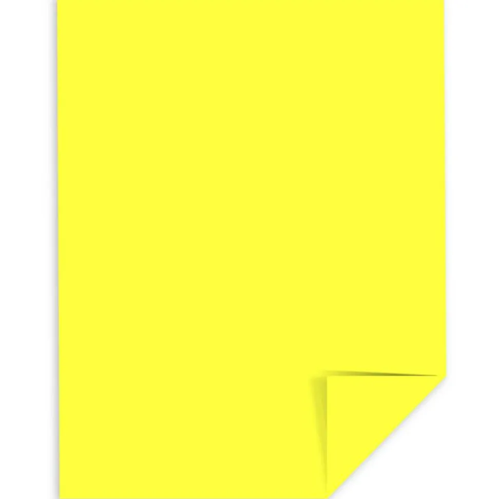 Astrobrights Color Card Stock, Lemon, Letter (8.5" x 11"), 65 lb, Pack Of 250