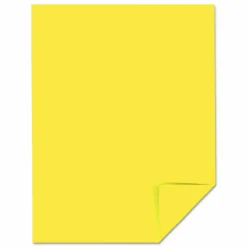 Astrobrights Color Card Stock, Lemon, Letter (8.5" x 11"), 65 lb, Pack Of 250