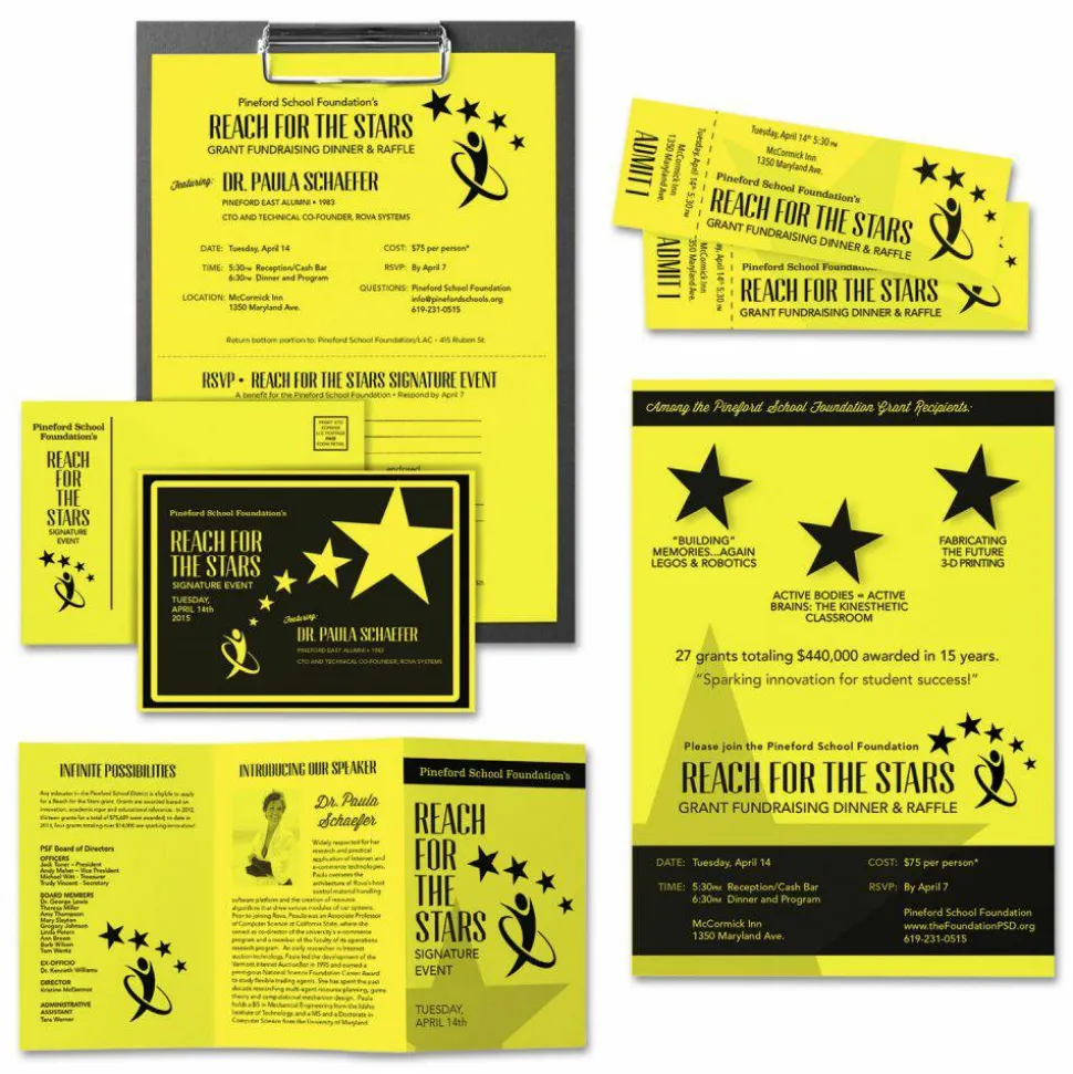 Astrobrights Color Card Stock, Lemon, Letter (8.5" x 11"), 65 lb, Pack Of 250