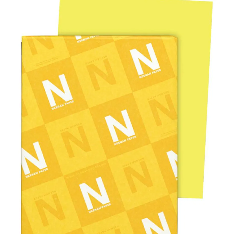 Astrobrights Color Card Stock, Lemon, Letter (8.5" x 11"), 65 lb, Pack Of 250