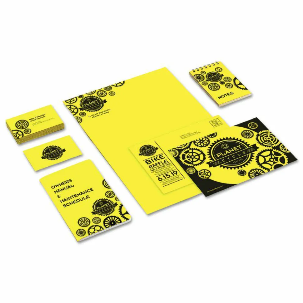 Astrobrights Color Card Stock, Lemon, Letter (8.5" x 11"), 65 lb, Pack Of 250