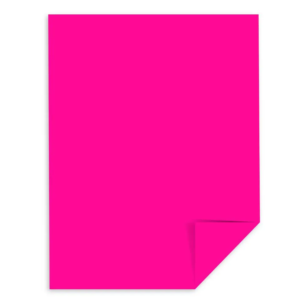 Astrobrights Color Cardstock, 65 lb Cover Weight, 8.5 x 11, Fireball Fuchsia, 250/Pack