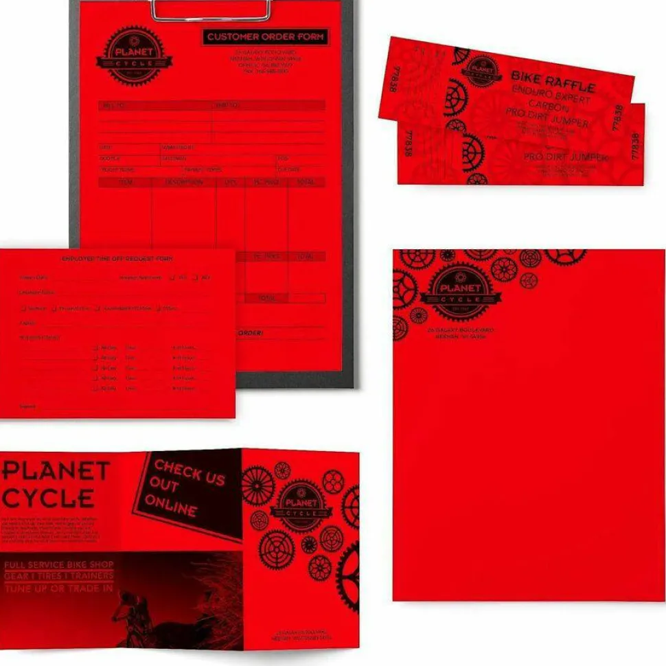 Astrobrights Color Multi-Use Printer & Copy Paper, 1 Ream, Re-Entry Red, Letter (8.5" x 11"), 500 Sheets Per Ream, 24 Lb, 94 Brightness