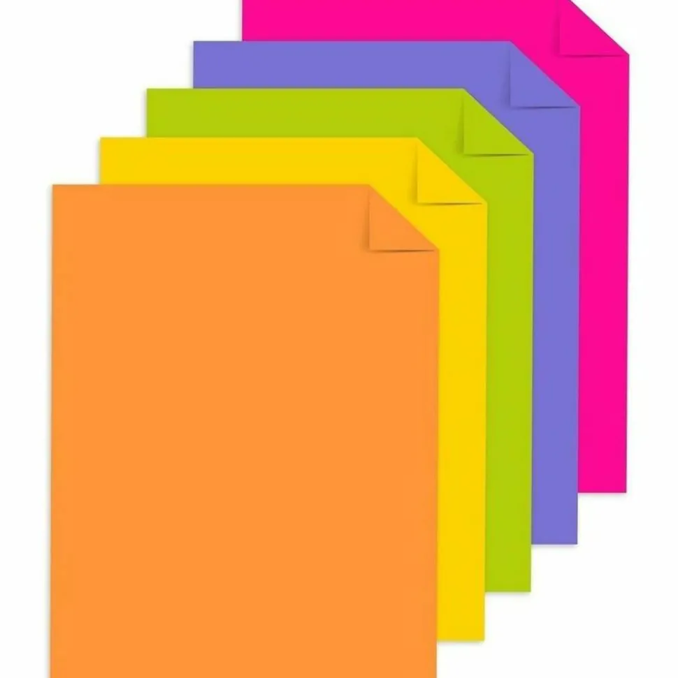 Astrobrights Color Multi-Use Printer & Copy Paper, 1 Ream, Happy Color Assortment, Letter (8.5" x 11"), 500 Sheets Per Ream, 24 Lb, 94 Brightness