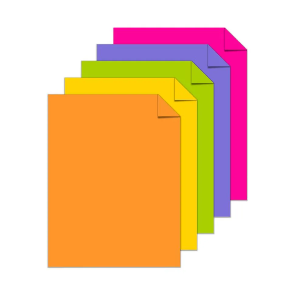 Astrobrights Color Multi-Use Printer & Copy Paper, 1 Ream, Happy Color Assortment, Letter (8.5" x 11"), 500 Sheets Per Ream, 24 Lb, 94 Brightness