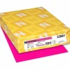 Astrobrights Color Multi-Use Printer & Copy Paper, 1 Ream, Fireball Fuchsia, Letter (8.5" x 11"), 500 Sheets Per Ream, 24 Lb, 94 Brightness
