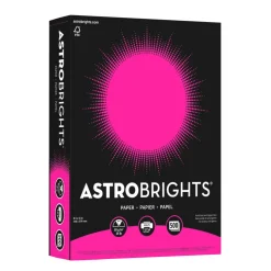 Astrobrights Color Multi-Use Printer & Copy Paper, 1 Ream, Fireball Fuchsia, Letter (8.5