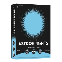 Astrobrights Color Multi-Use Printer & Copy Paper, 1 Ream, Lunar Blue, Letter (8.5" x 11"), 500 Sheets Per Ream, 24 Lb, 94 Brightness
