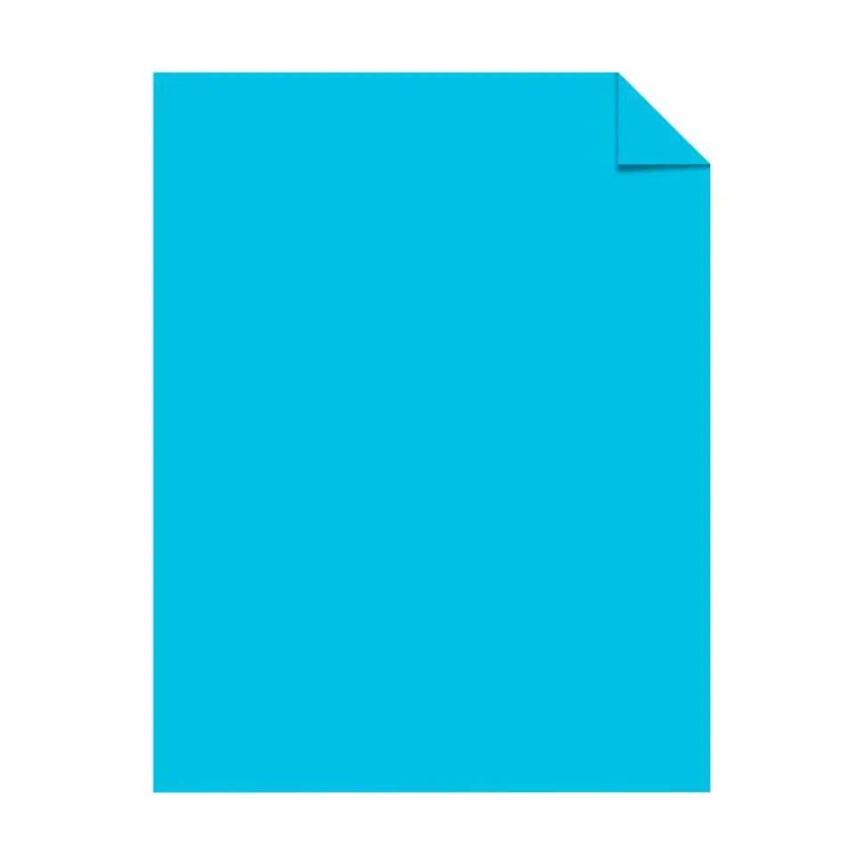 Astrobrights Color Multi-Use Printer & Copy Paper, 1 Ream, Lunar Blue, Letter (8.5" x 11"), 500 Sheets Per Ream, 24 Lb, 94 Brightness