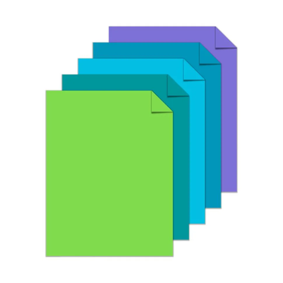Astrobrights Color Multi-Use Printer & Copy Paper, 1 Ream, Cool Assortment, Letter (8.5" x 11"), 500 Sheets Per Ream, 24 Lb, 94 Brightness