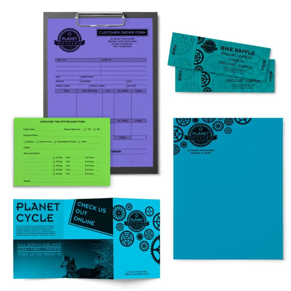 Astrobrights Color Multi-Use Printer & Copy Paper, 1 Ream, Cool Assortment, Letter (8.5" x 11"), 500 Sheets Per Ream, 24 Lb, 94 Brightness