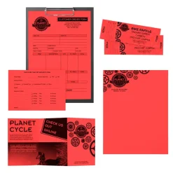 Astrobrights Color Multi-Use Printer & Copy Paper, 1 Ream, Rocket Red, Letter (8.5