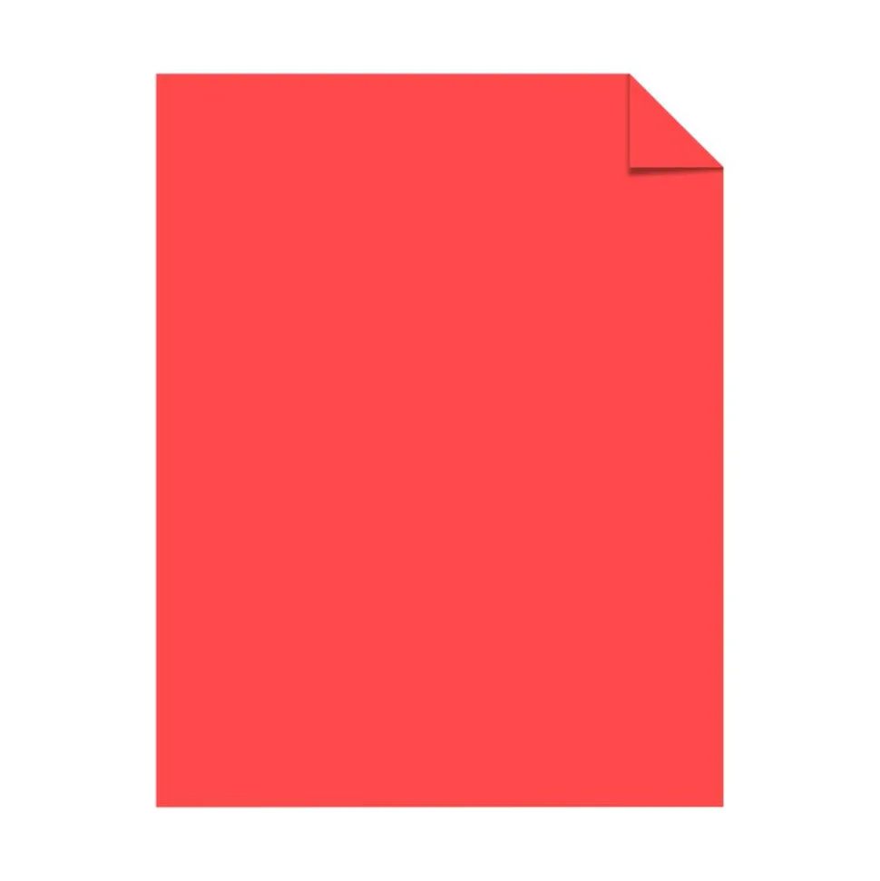 Astrobrights Color Multi-Use Printer & Copy Paper, 1 Ream, Rocket Red, Letter (8.5" x 11"), 500 Sheets Per Ream, 24 Lb, 94 Brightness