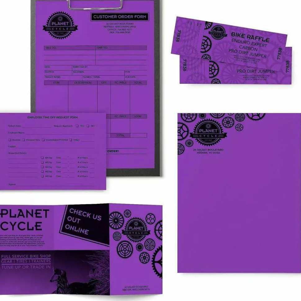 Astrobrights Color Multi-Use Printer & Copy Paper, 1 Ream, Gravity Grape, Letter (8.5" x 11"), 500 Sheets Per Ream, 24 Lb, 94 Brightness