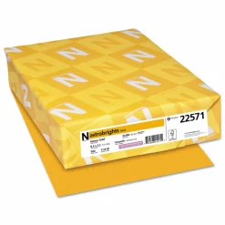 Astrobrights Color Paper, 24 lb Bond Weight, 8.5 x 11, Galaxy Gold, 500 Sheets/Ream