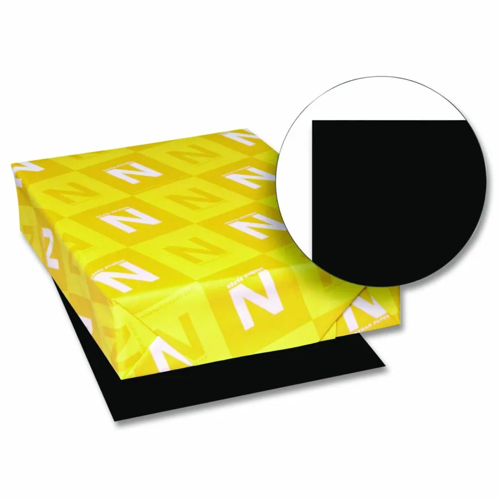Astrobrights Color Paper, 24 lb Bond Weight, 8.5 x 11, Eclipse Black, 500/Ream