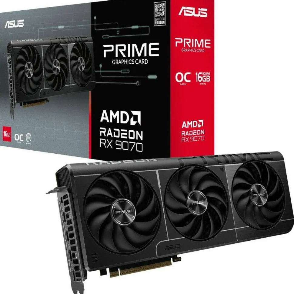 Asus AMD Radeon RX 9070 Graphic Card - 16 GB GDDR6