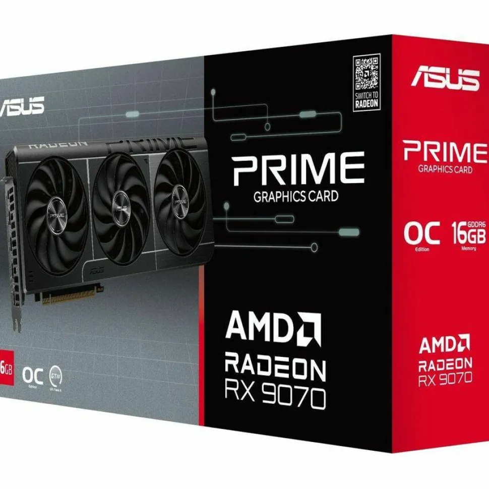 Asus AMD Radeon RX 9070 Graphic Card - 16 GB GDDR6