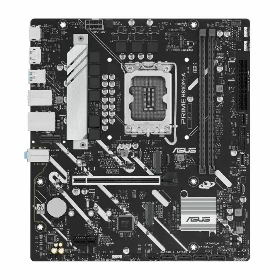 Asus Prime H810M-A-CSM Desktop Motherboard - Intel H810 Chipset - Socket LGA-1851 - Micro ATX