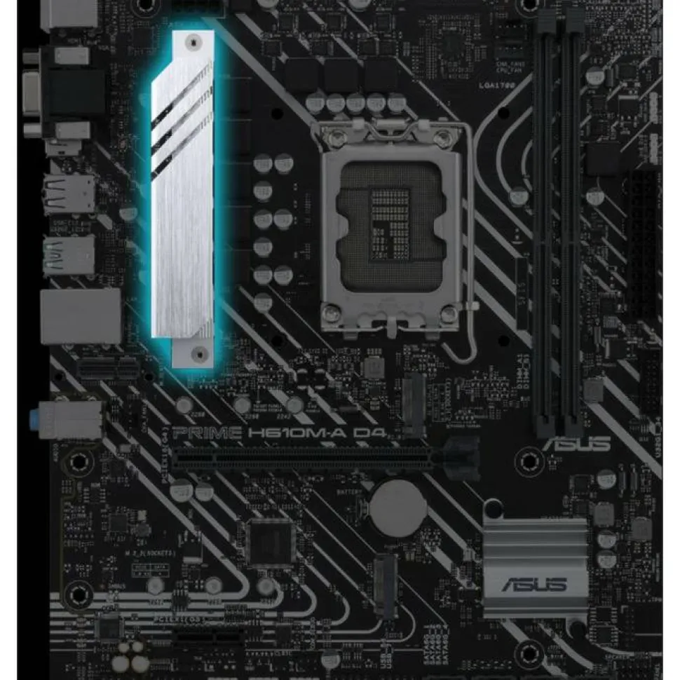 Asus Prime H610M-A D4-CSM Desktop Motherboard - Intel H610 Chipset - Socket LGA-1700 - Micro ATX