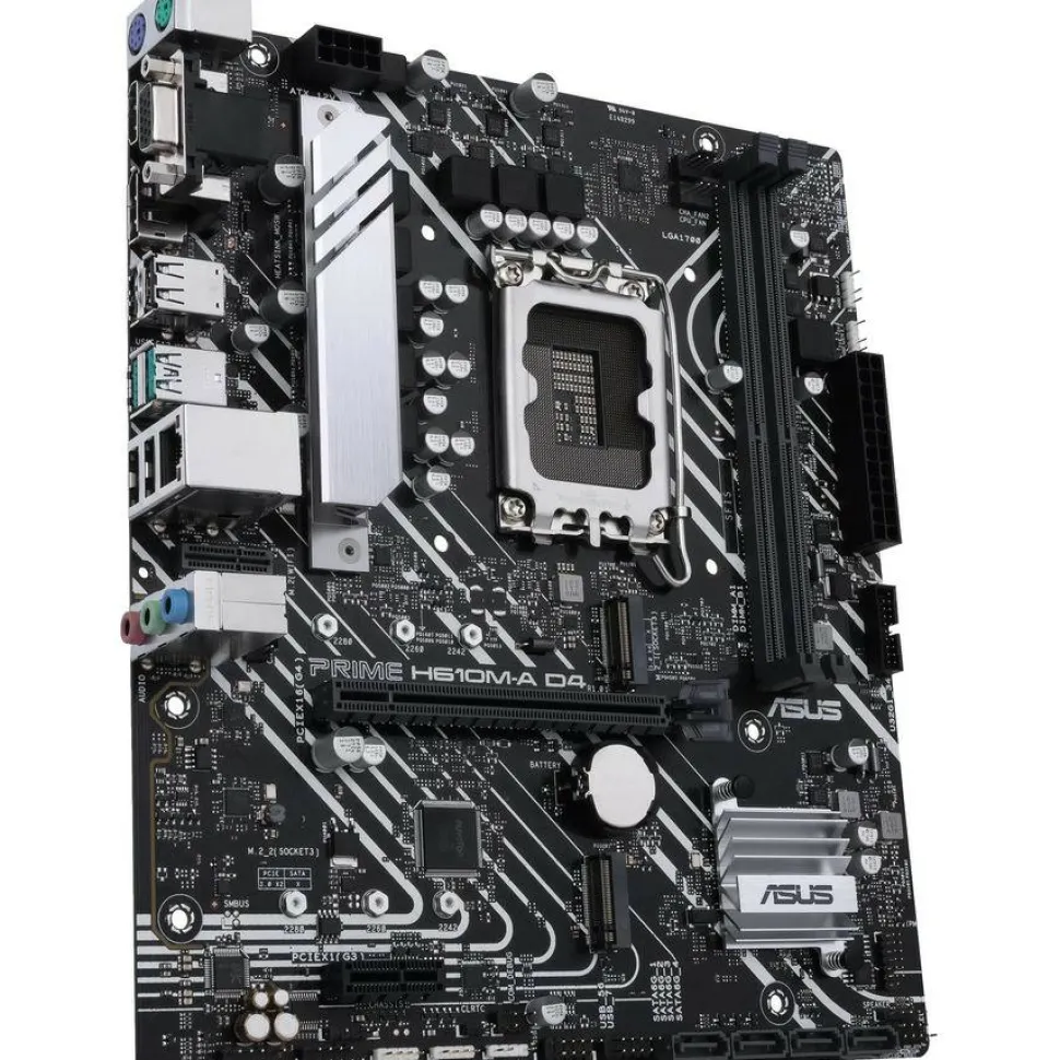 Asus Prime H610M-A D4-CSM Desktop Motherboard - Intel H610 Chipset - Socket LGA-1700 - Micro ATX
