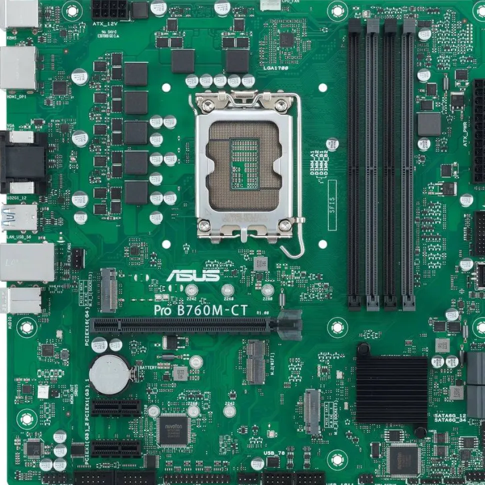 Asus Pro B760M-CT-CSM Industrial Motherboard - Intel B760 Chipset - Socket LGA-1700 - Micro ATX