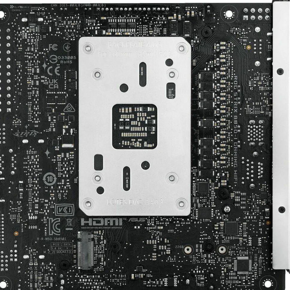 Asus ROG Strix B850-I GAMING WIFI Gaming Desktop Motherboard - AMD B850 Chipset - Socket AM5 - Mini ITX