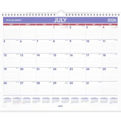 AT-A-GLANCE Academic 2026-2027 Monthly Wall Calendar, Medium, 15