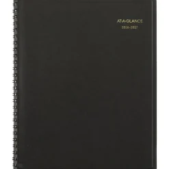AT-A-GLANCE Academic 2026-2027 18-Month Monthly Planner, Black, Medium, 7