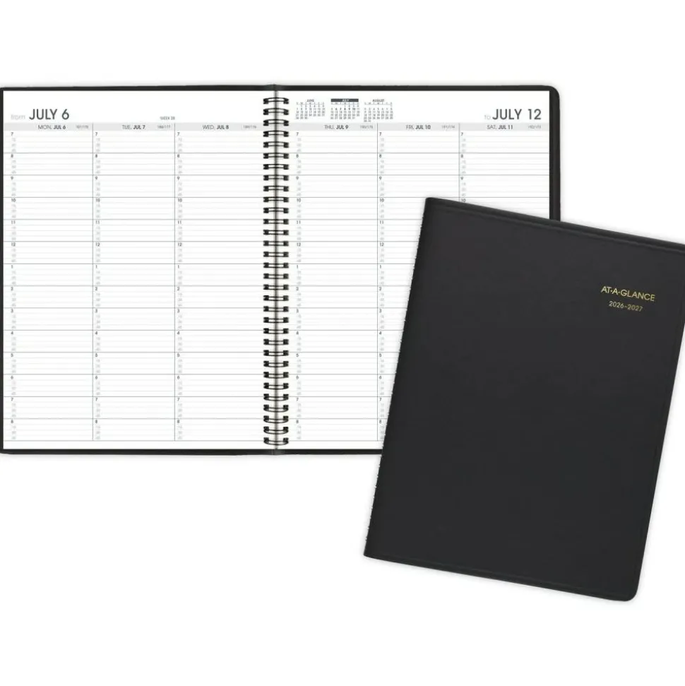 AT-A-GLANCE Academic 2026-2027 Weekly Appointment Book Planner, Black, Large, 8 1/4" x 11", 2026 to 2027 Calendar