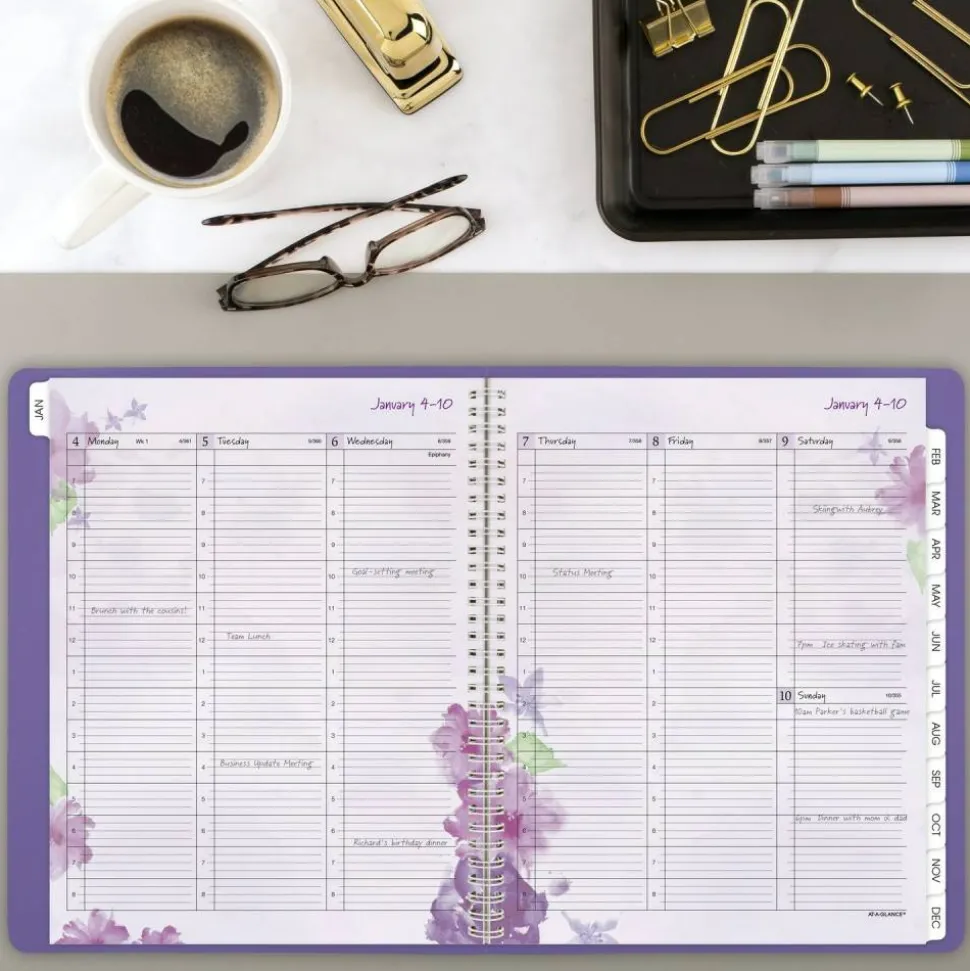 AT-A-GLANCE Beautiful Day 2027 Weekly Monthly Appointment Book Planner, Lavender, Large, 8 1/2" x 11"