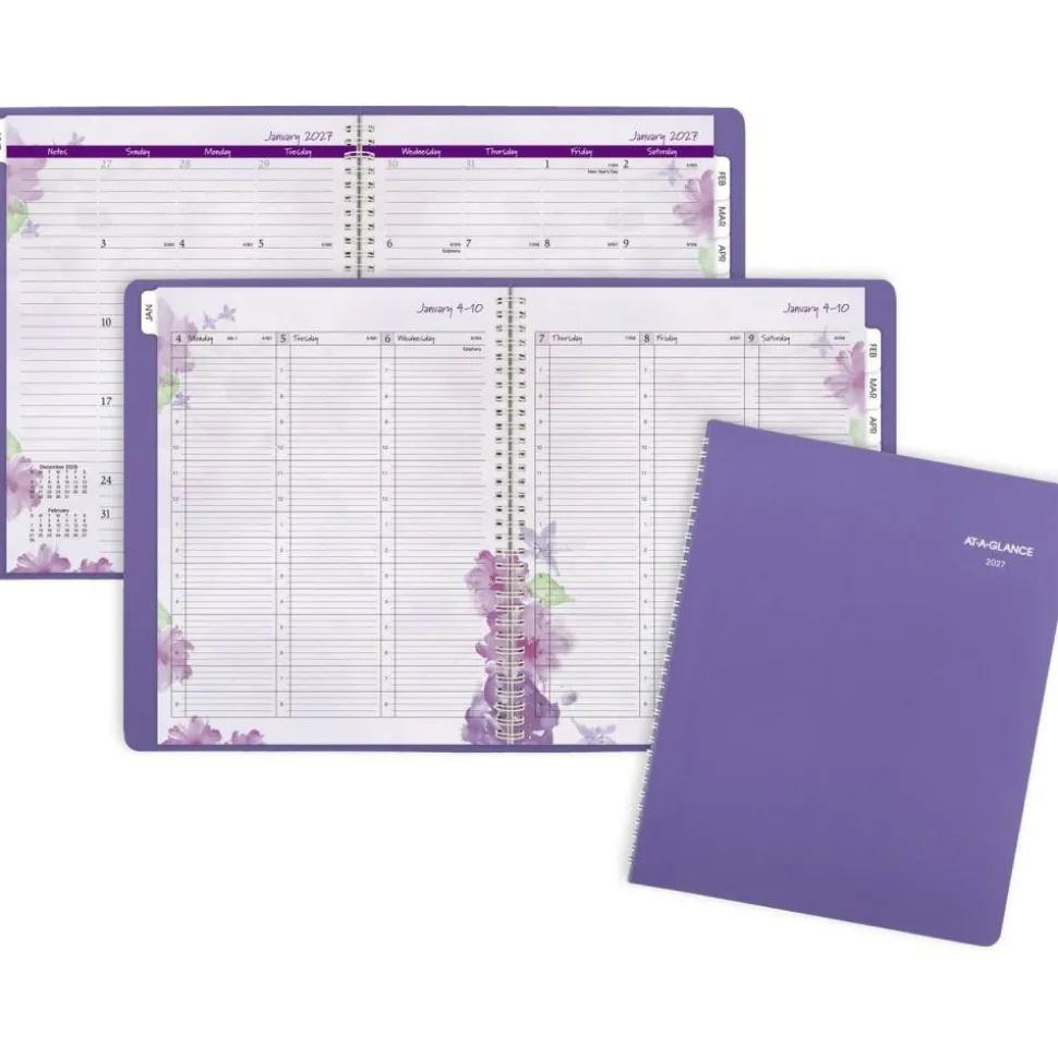 AT-A-GLANCE Beautiful Day 2027 Weekly Monthly Appointment Book Planner, Lavender, Large, 8 1/2" x 11"