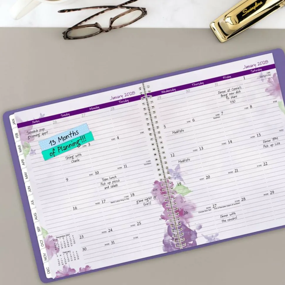 AT-A-GLANCE Beautiful Day 2027 Weekly Monthly Appointment Book Planner, Lavender, Large, 8 1/2" x 11"