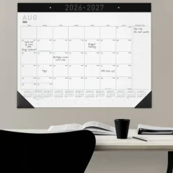AT-A-GLANCE Contemporary Academic 2026-2027 Monthly Desk Pad Calendar, Standard, 21 3/4