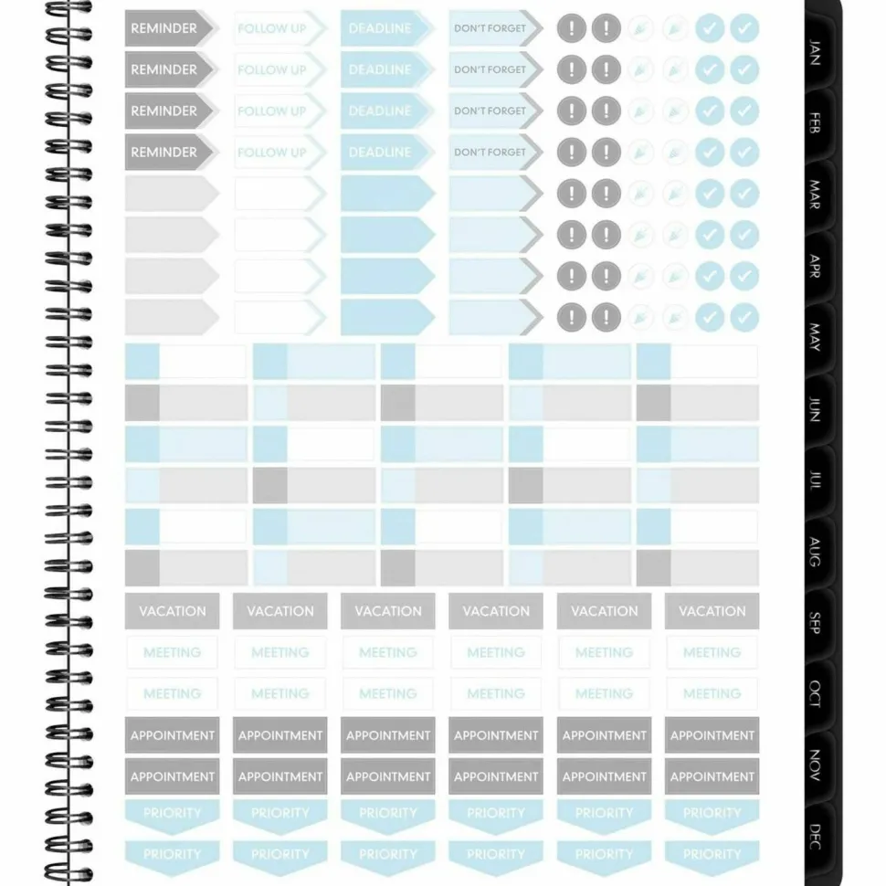AT-A-GLANCE Contemporary Lite Monthly Planner, 11 x 9, Black Cover, 12-Month (Jan to Dec): 2027, 2027 Calendar
