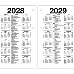 AT-A-GLANCE 2026 Daily Loose-Leaf Desk Calendar Refill, Standard, 3 1/2