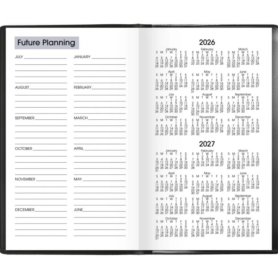 AT-A-GLANCE DayMinder Academic 2026-2027 Weekly Planner, Black, Pocket, 3 1/2" x 6", 2026 to 2027 Calendar