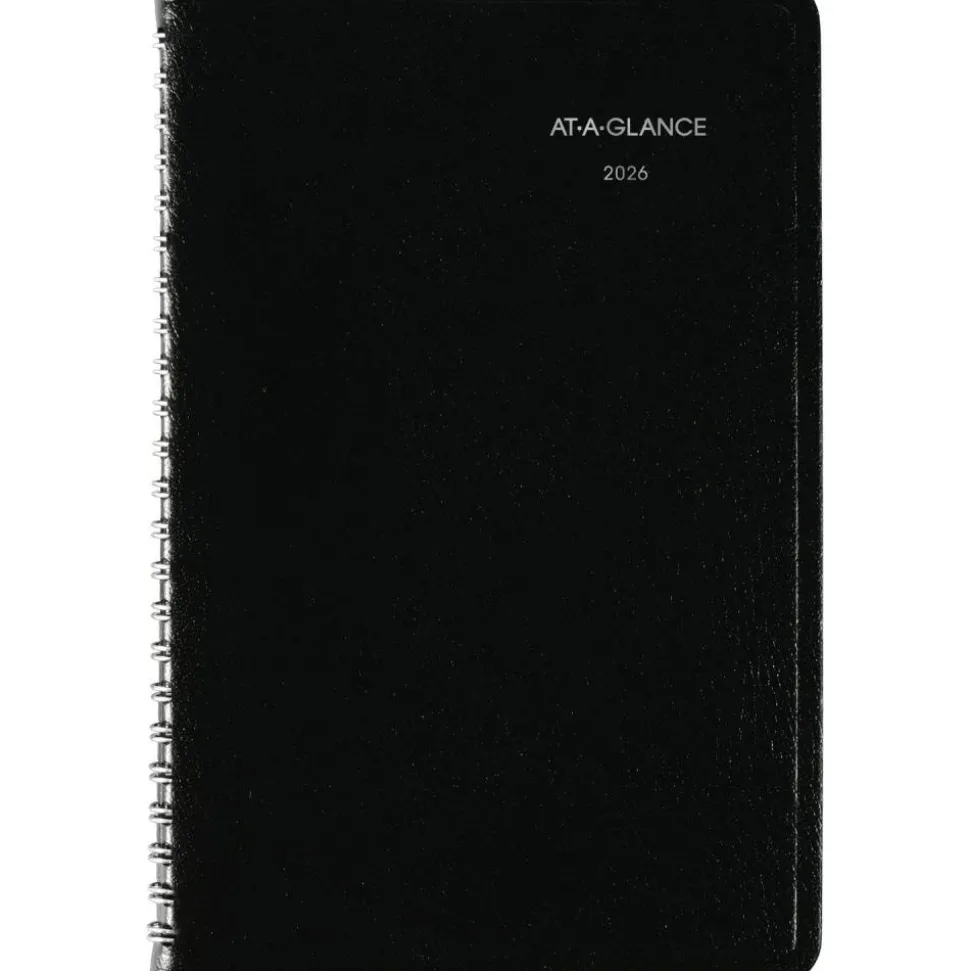 AT-A-GLANCE DayMinder Block Format Weekly Appointment Book, 8.5 x 5.5, Black Cover, 12-Month (Jan to Dec): 2027, 2027 Calendar
