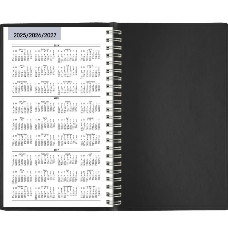 AT-A-GLANCE DayMinder Block Format Weekly Appointment Book, 8.5 x 5.5, Black Cover, 12-Month (Jan to Dec): 2027, 2027 Calendar